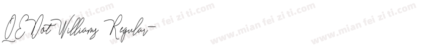 QEDotWilliams Regular字体转换